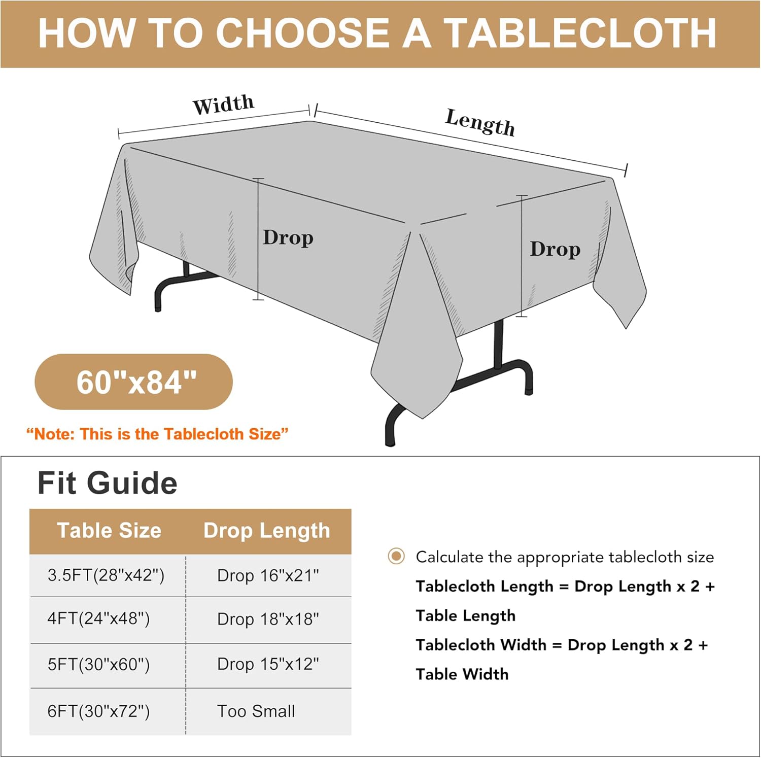 Thumbnail 6 de sancua Rectangle Tablecloth 60 x 84 inches, stain-resistant ๐ฝ