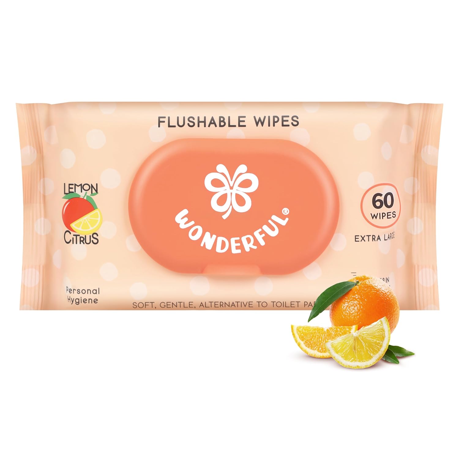 Detalle de WONDERFUL Flushable Wipes, 60-Count