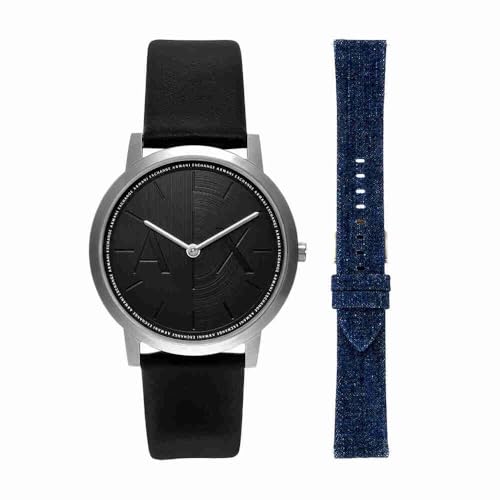 Detalle de Armani Exchange Reloj 40 mm caja, correa acero/piel