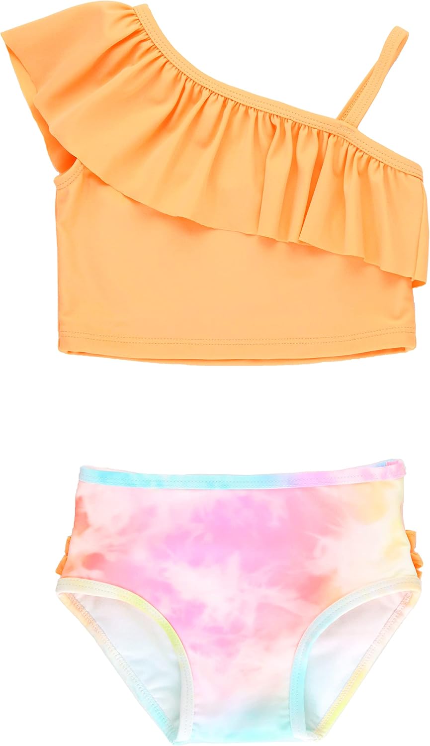 Thumbnail 1 de RuffleButts One‑Shoulder Ruffle Tankini UPF50+