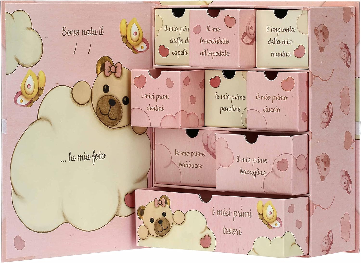 Thumbnail 3 de THUN Scatola Ricordi Rosa con Teddy: contenitore per album e ricordi, 24x30x10 cm