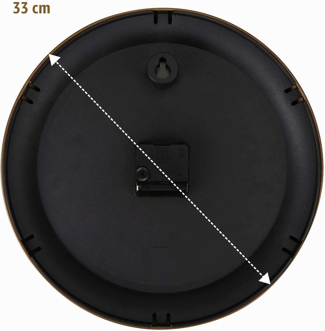 Thumbnail 5 de Plumeet EM-8026-RN väggklocka i metall, 33 cm, tyst med romerska siffror