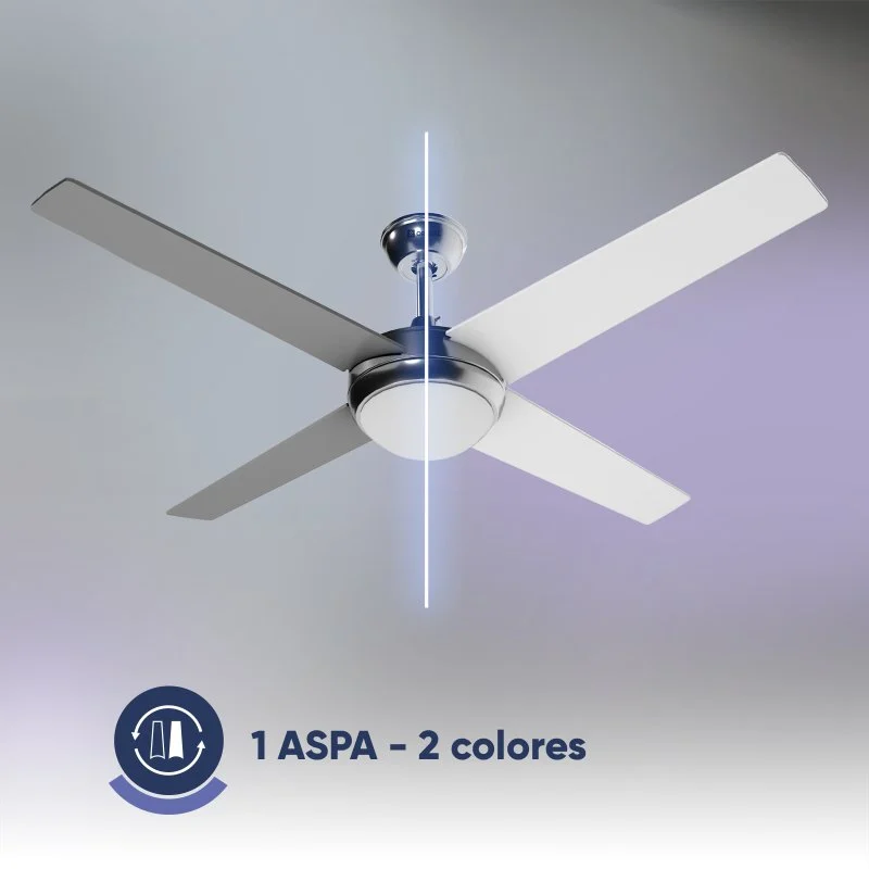 Detalle 2 de Airbliss Ceiling 25WIN WIFI Ventilador de Techo 106 cm Inox😊