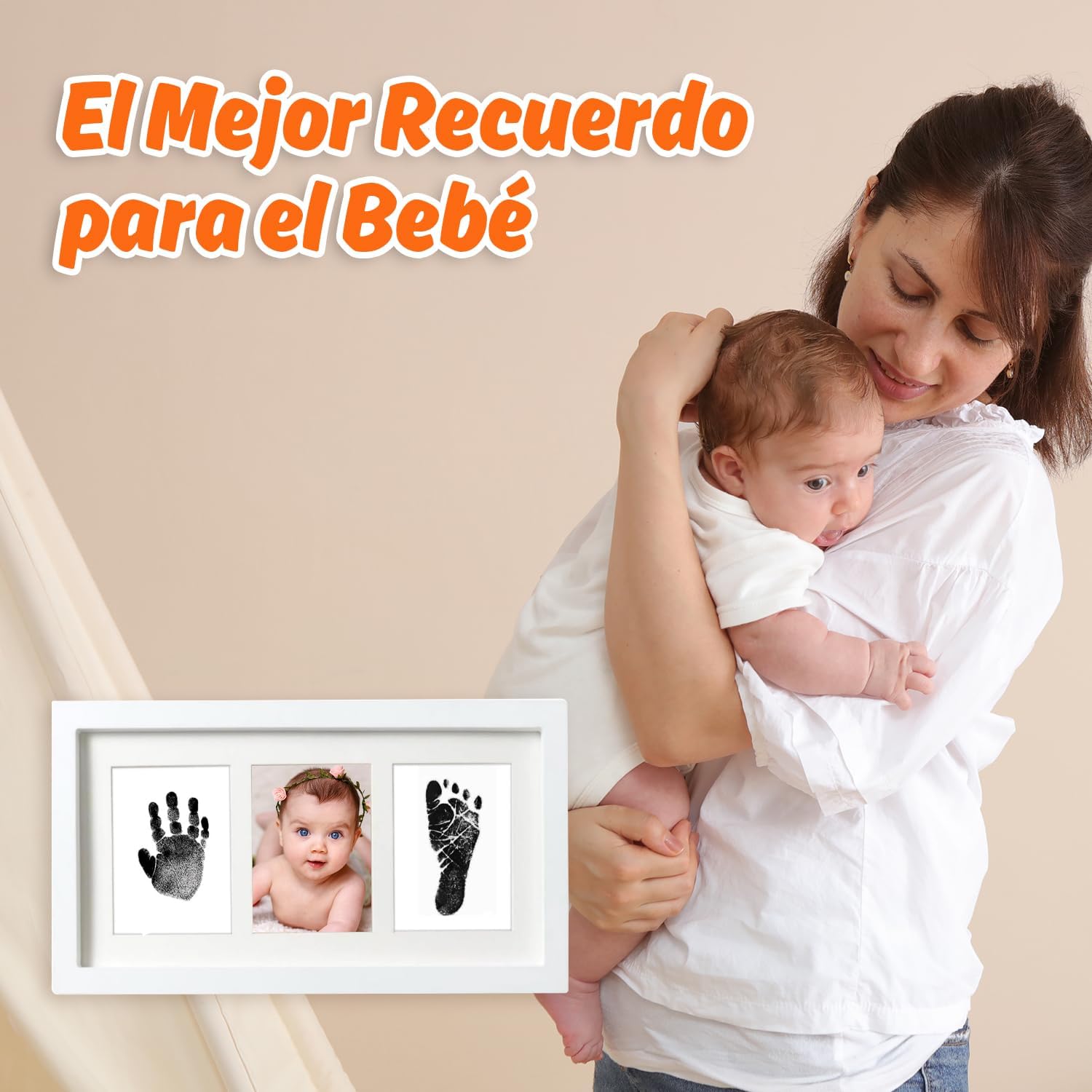 Thumbnail 4 de PewinGo Huellas Bebé marco con almohadilla 1️⃣