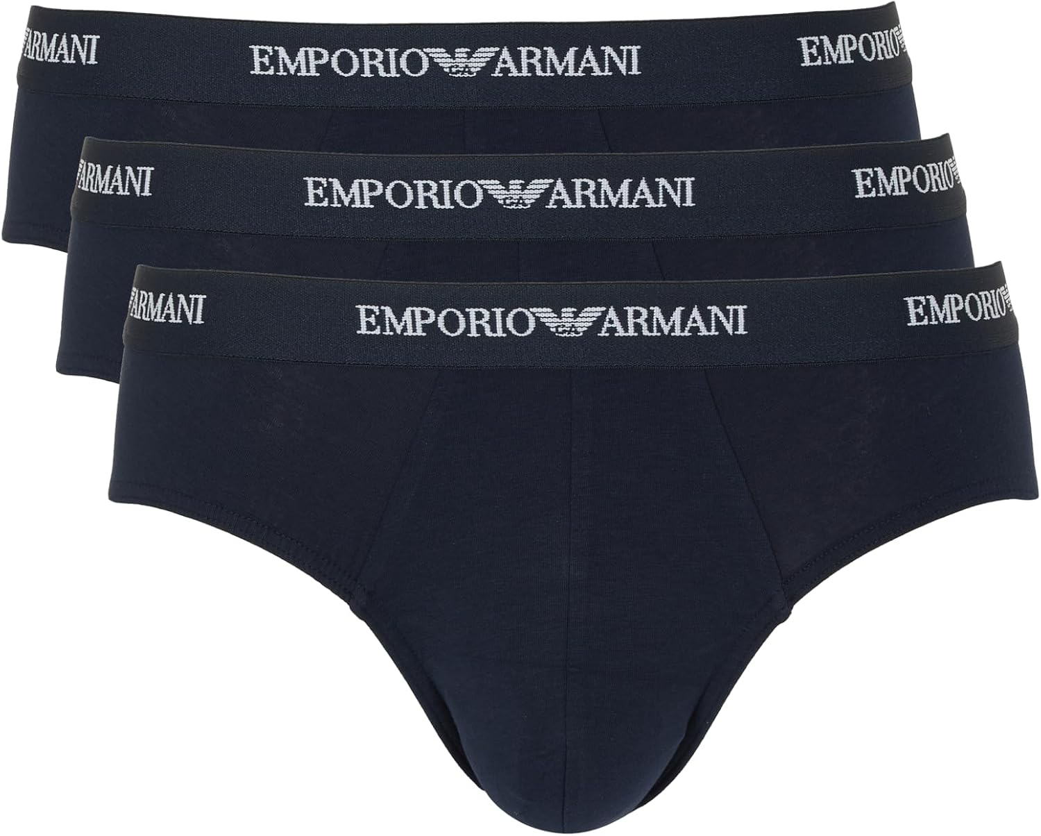 Detalle 2 de Emporio Armani Men's 3-Pack Brief Briefs (Pack of 3) – slip elasticizzato con logo