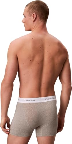 Detalle de Calvin Klein Herren 3er Pack Boxershorts Trunks Unterwäsche Mehrfarbig (Black/White/Grey Heather), Größe L