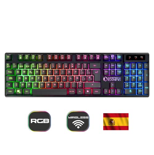 Thumbnail 1 de Empire Gaming Armor RF800 pack inalámbrico 3 en 1 teclado y ratón RGB recargable + alfombrilla (QWERTY español)