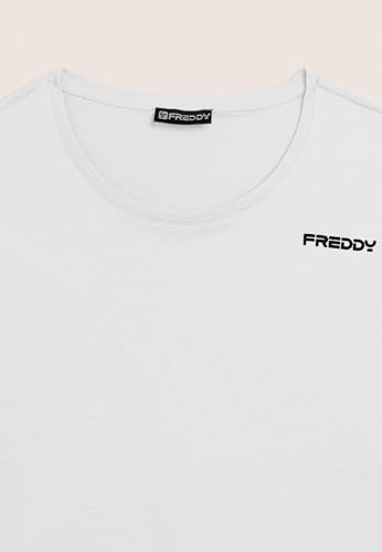 Thumbnail 2 de FREDDY T-Shirt Cropped Manica Corta con Piccolo Logo – Bianco, XL
