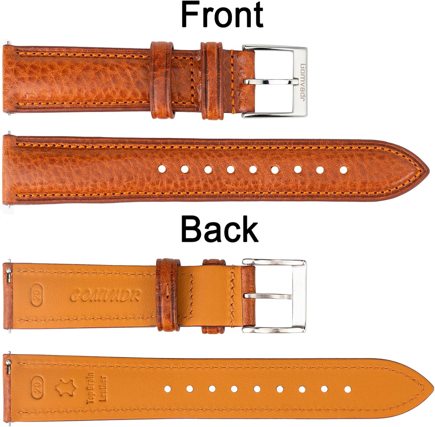 Thumbnail 5 de Gomvadr Leder Uhrenarmband 20 mm