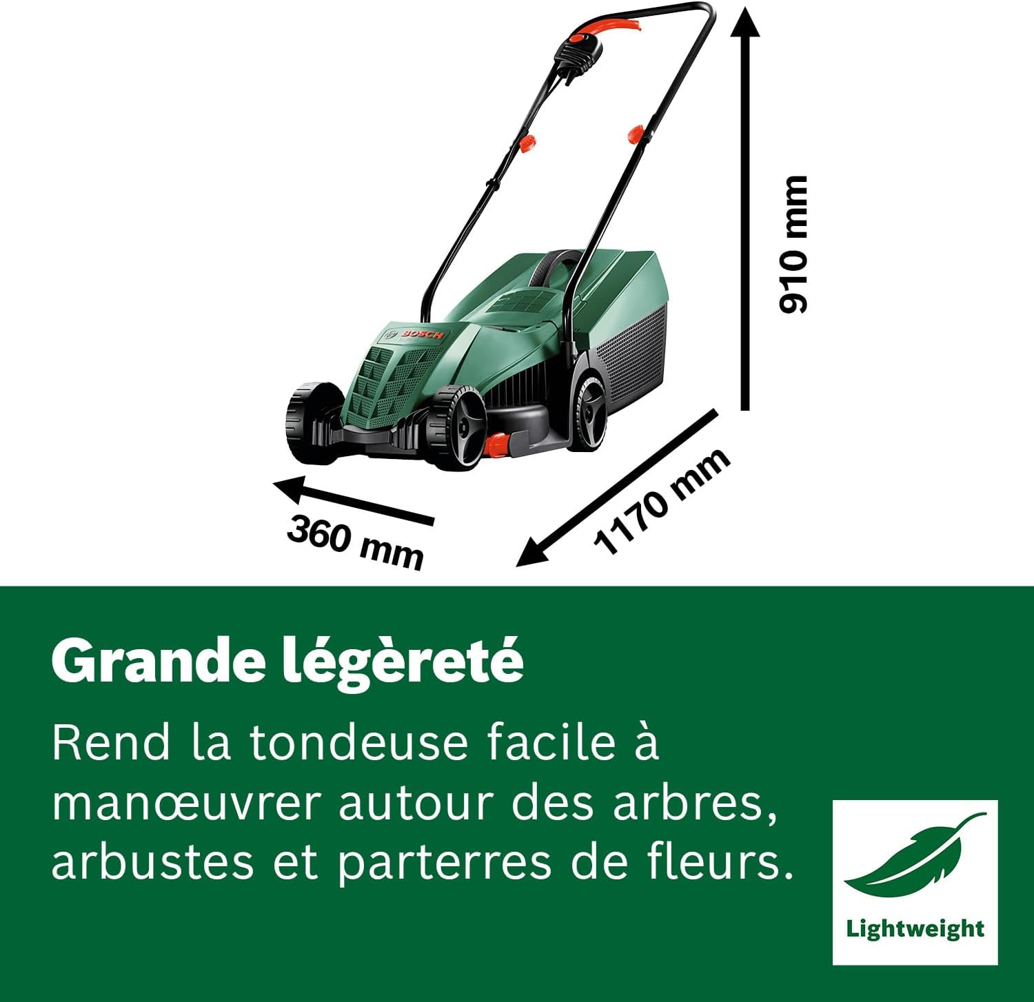 Thumbnail 5 de Bosch EasyRotak 32-235 – Tondeuse à Gazon Filaire 32 cm pour Petits Jardins