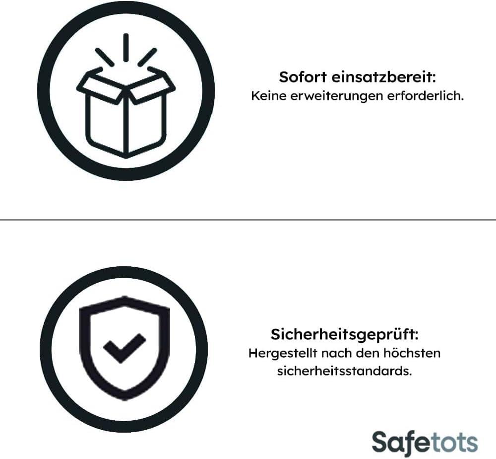 Thumbnail 4 de Safetots Druckmontage Selbstschließendes Treppengitter, 68.5 cm – 75 cm, Weiß – automatisches Türgitter für Kleinkinder