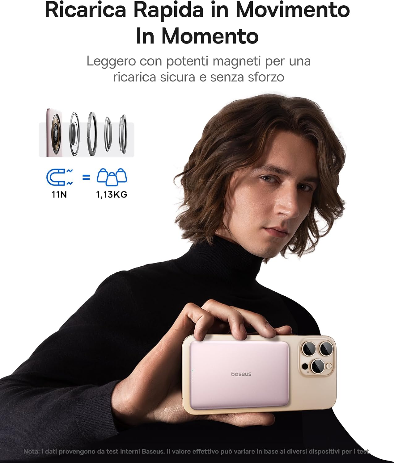 Detalle 2 de Baseus Picogo AM41 power bank Magsafe 5000 mAh