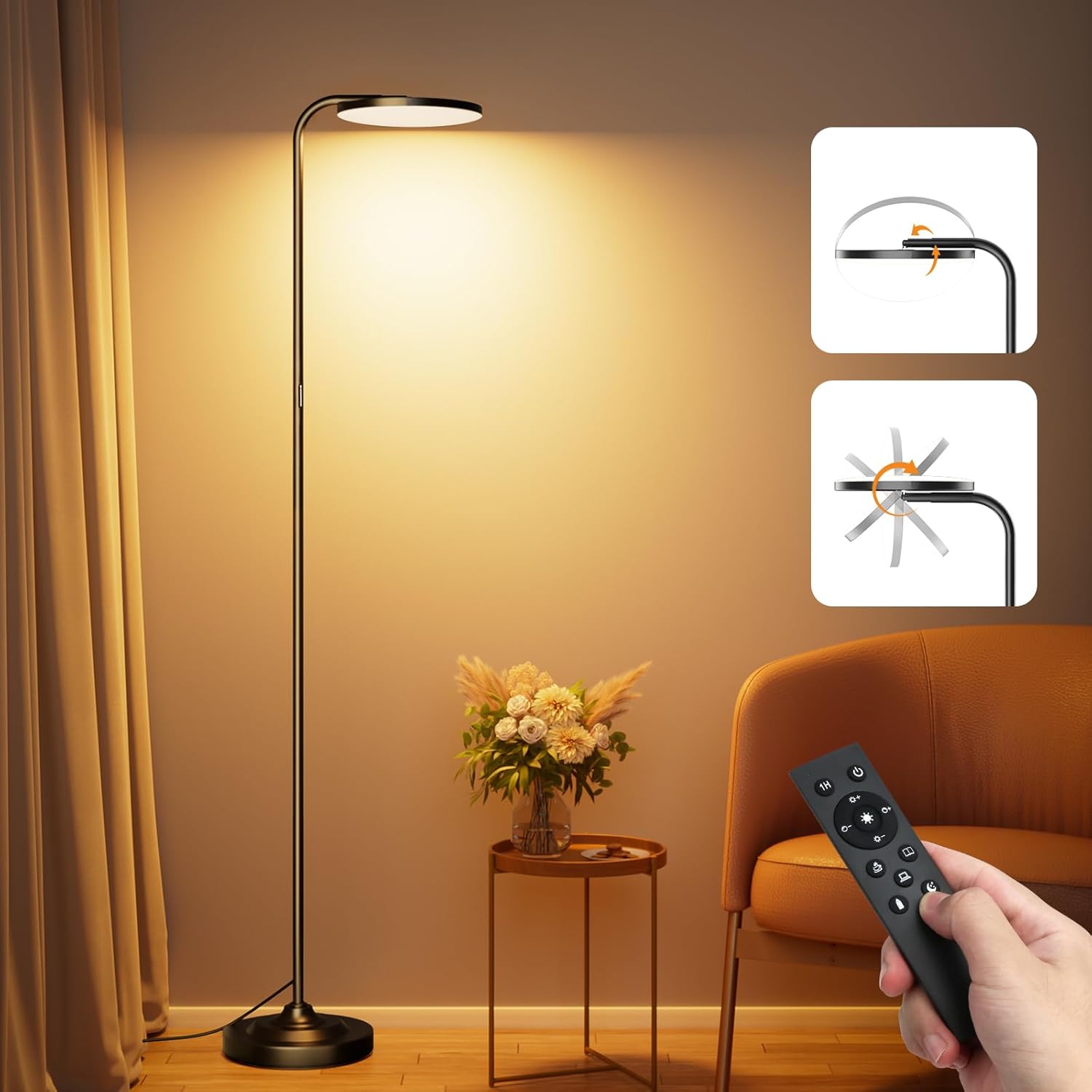 Detalle de SIBRILLE 36W LED Floor Lamp 69in