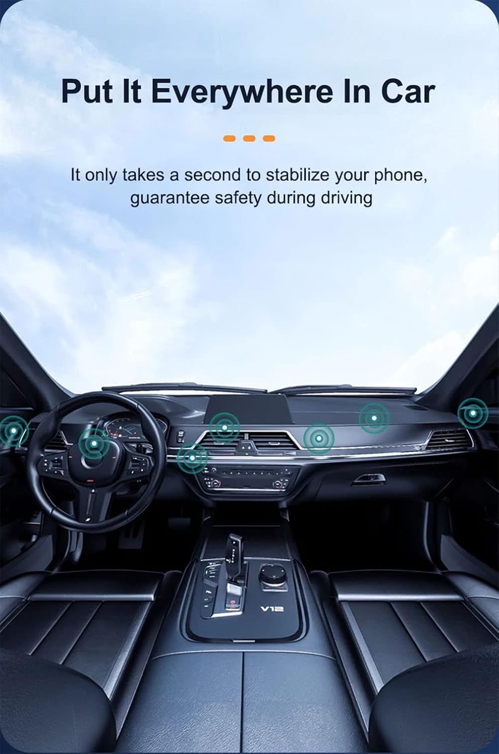 Thumbnail 2 de GRILLIN Car Magnetic Phone Holder 360° Rotation
