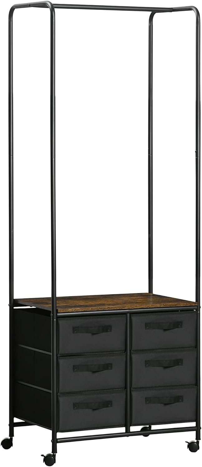 HOMCOM penderie Style Industriel 63,5x40x172,5 cm
