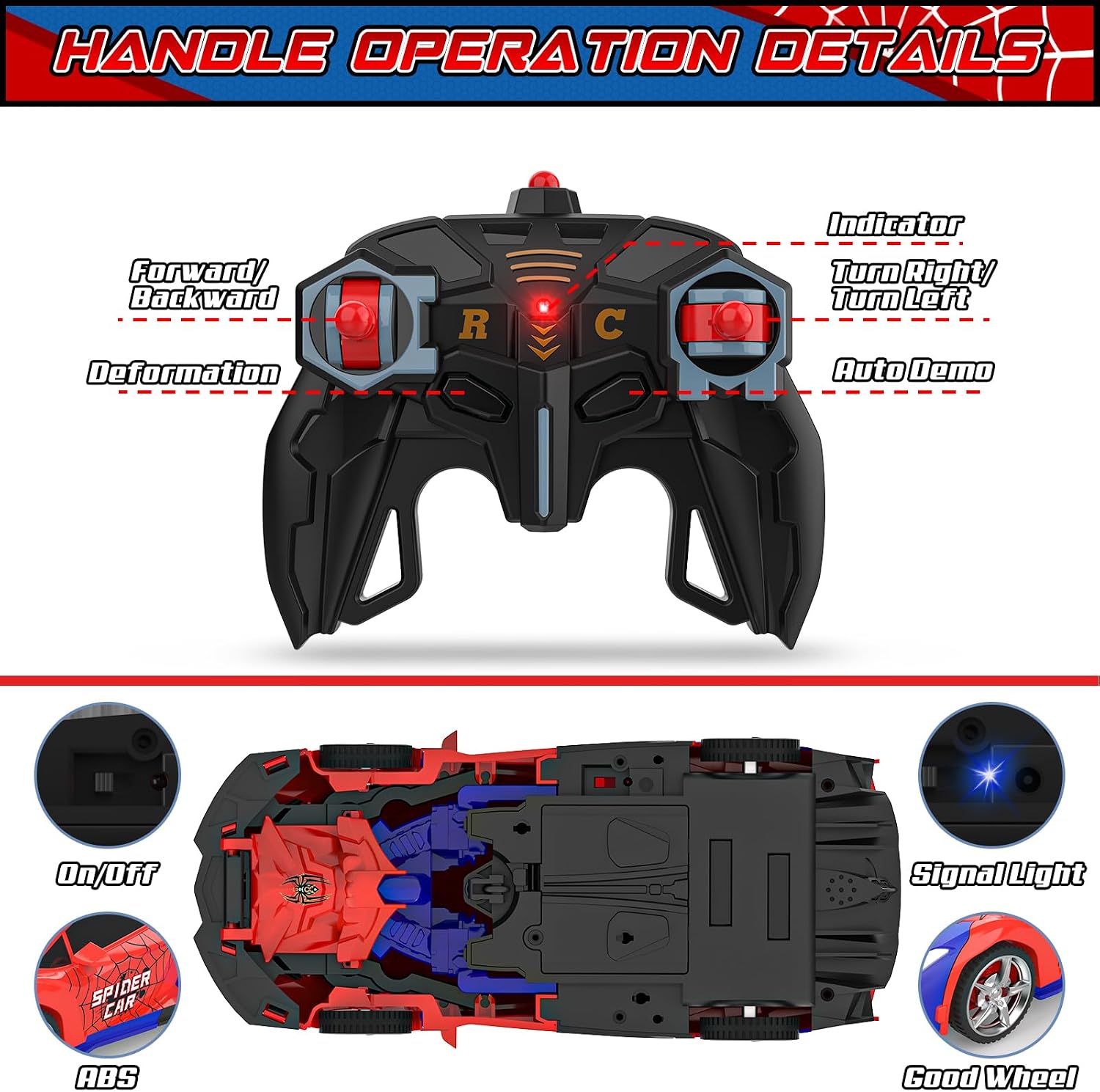Detalle 1 de BLUEJAY NO.515 Transforming RC Car, 1:18 Scale, 360° Rotation