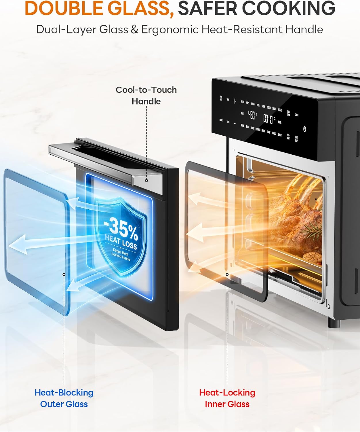 Thumbnail 6 de 32QT Air Fryer Toaster Oven Combo