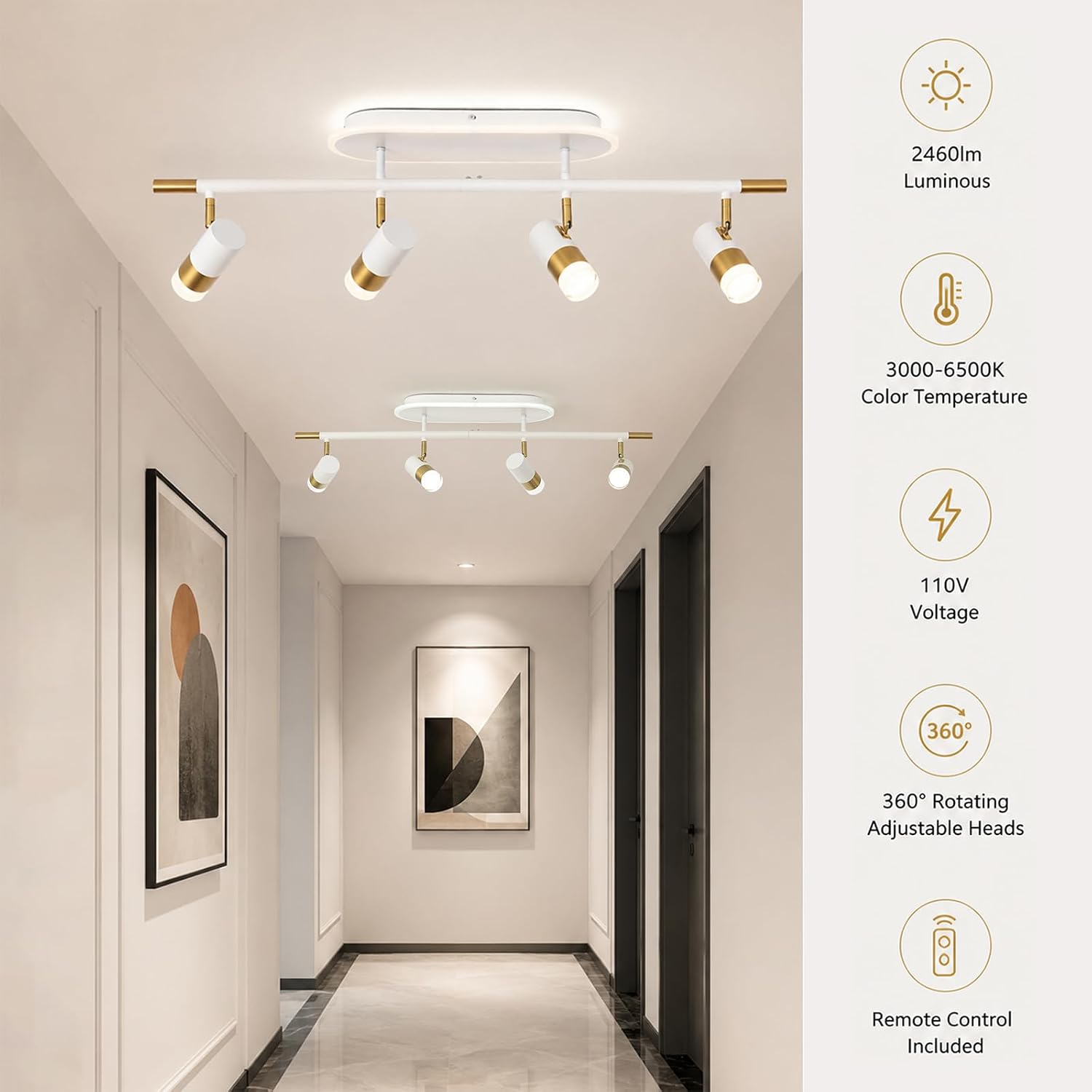 Detalle de Jaycomey LED track lighting, 35.4-inch
