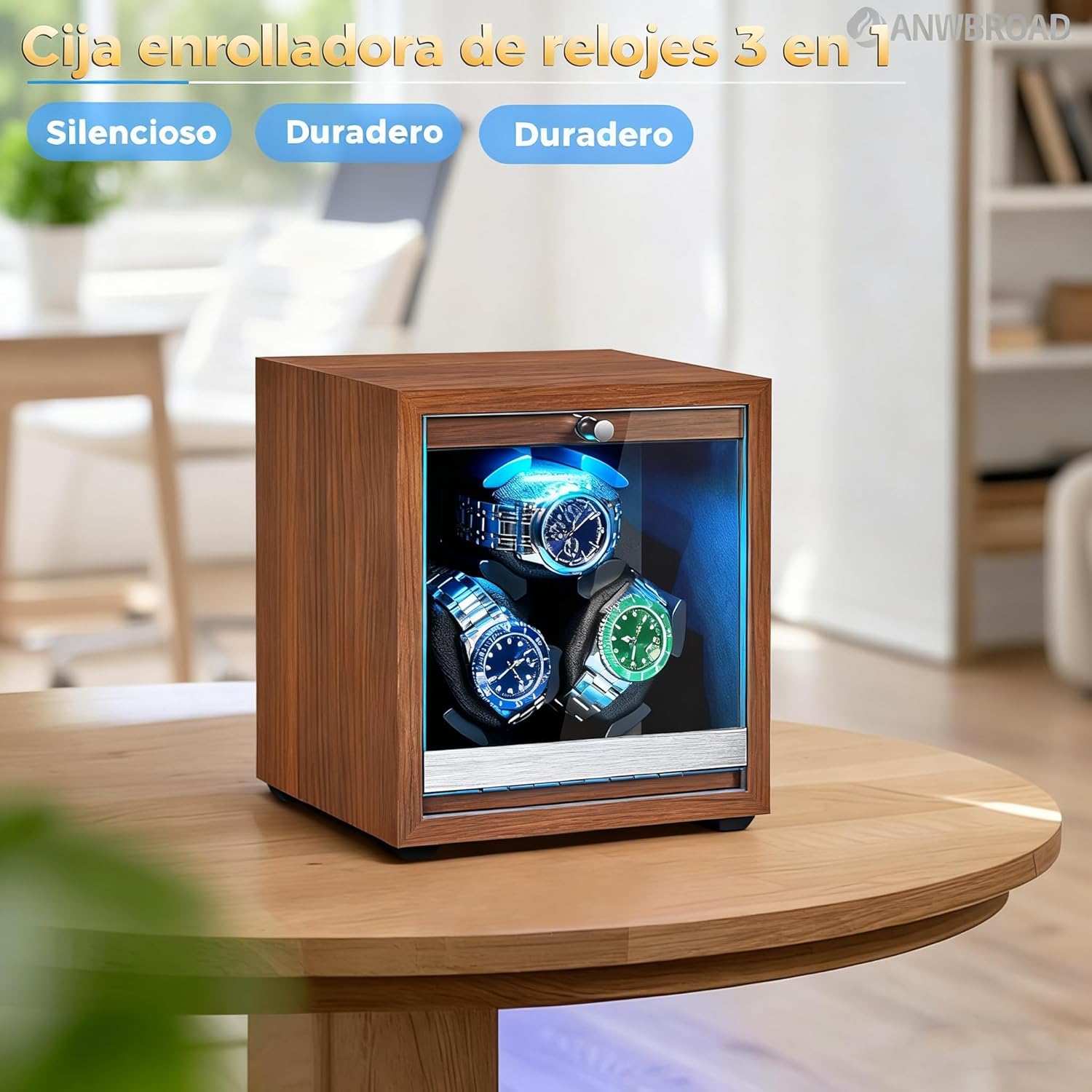 Detalle 2 de ANWBROAD JWW013M Caja para 3 relojes