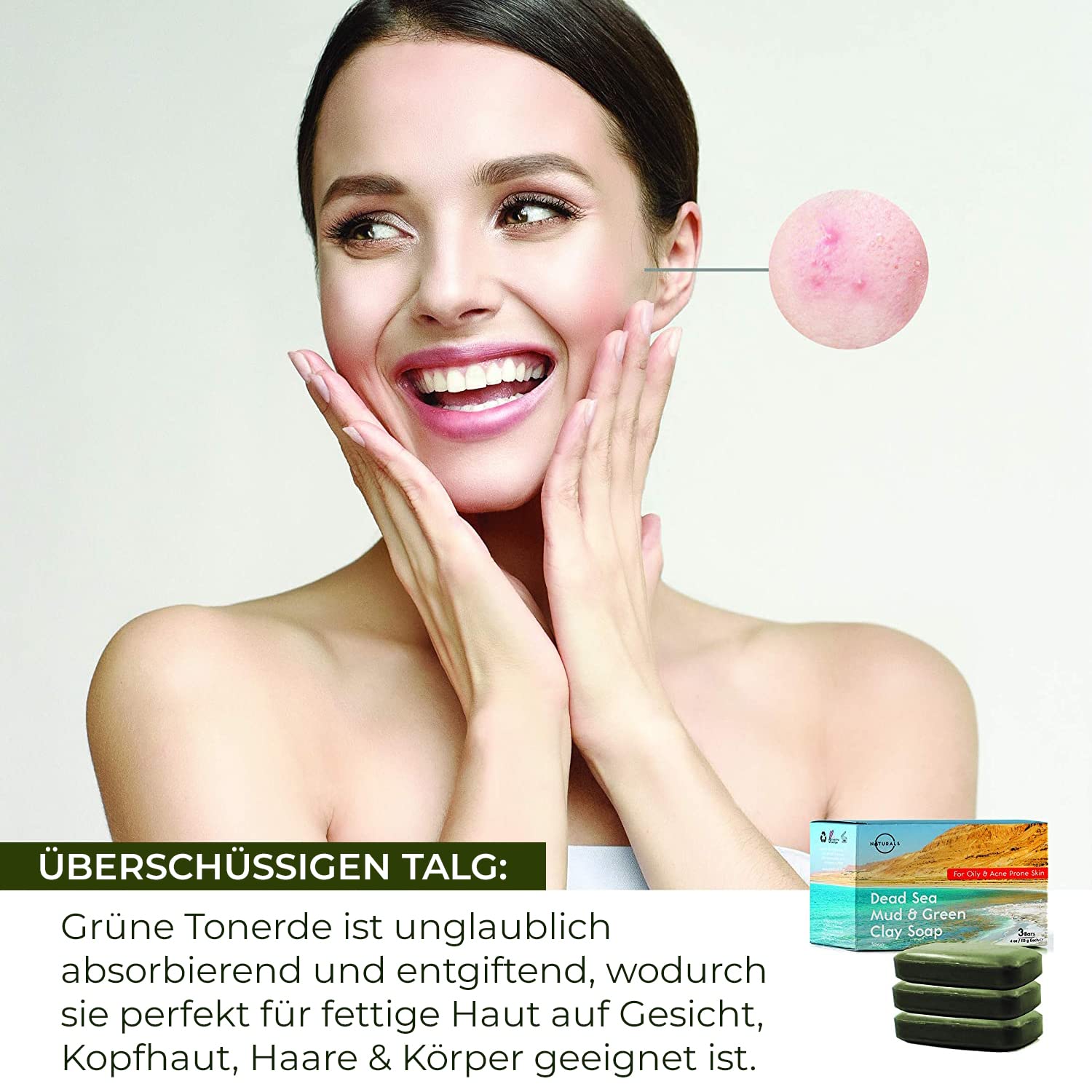 Thumbnail 6 de O NATURALS Totes Meer Schlamm & Lehm Seife (x3) – vegane Gesichtsseife mit Peeling- & Reinigungswirkung