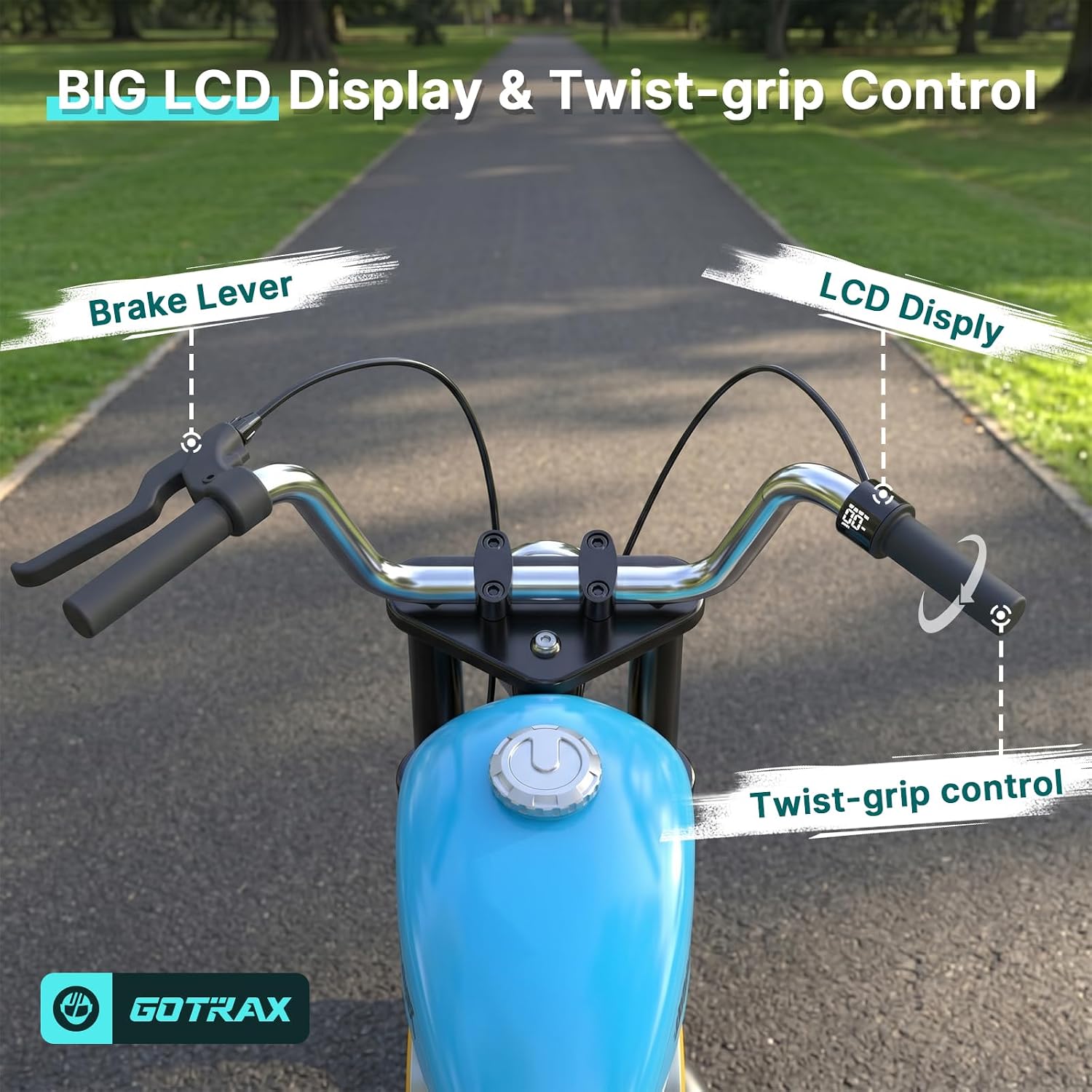 Detalle de Gotrax Kids’ Electric Motorcycle, 12-inch Tires