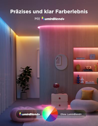 Detalle 2 de Govee LED Strip Light 5m RGBWWIC mit LuminBlend+ – smarte Farbverläufe inkl. DreamView und Matter-Kompatibilität