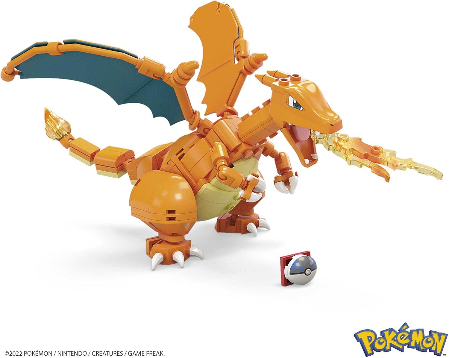 Detalle 2 de MEGA Construx Pokémon Charizard 🔥 – 222 Bloques de Construcción