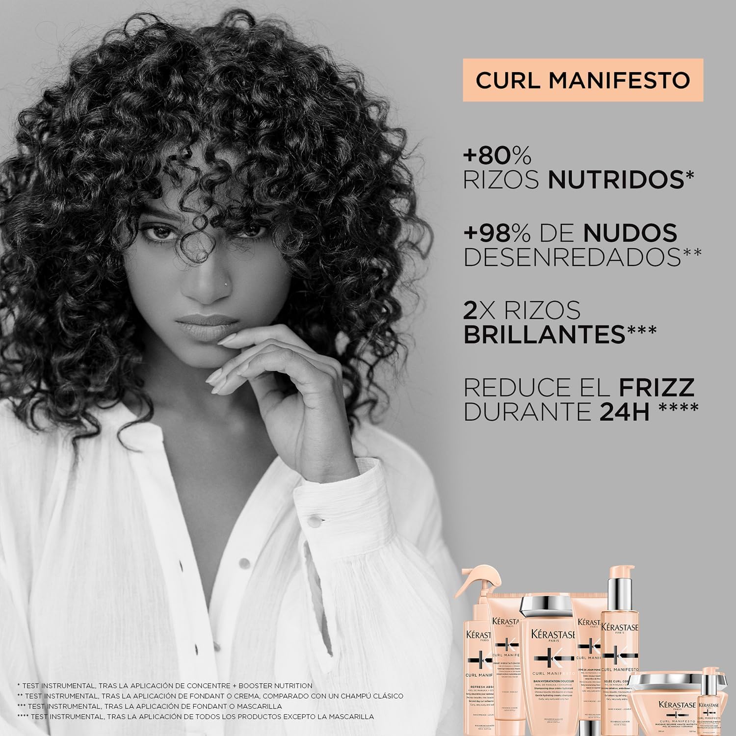 Detalle de KERASTASE Curl Manifesto Shampoing Cheveux Bouclés - Bain Hydratation Douceur 250 ml