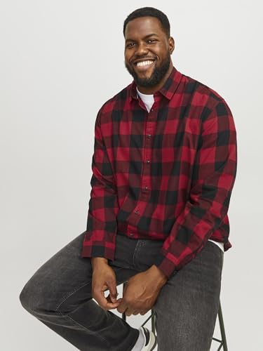 Thumbnail 7 de Jack & Jones Jjegingham Camisa L/S Ps Noos Roja 5XL