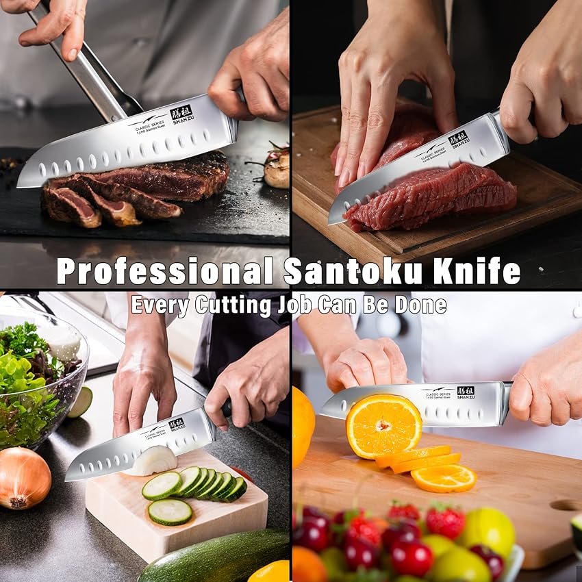 Detalle 2 de SHAN ZU Cuchillo Santoku 18 cm, Santoku