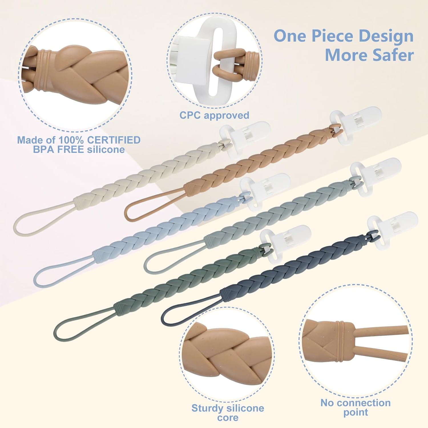 Detalle de Silicone Pacifier Clips