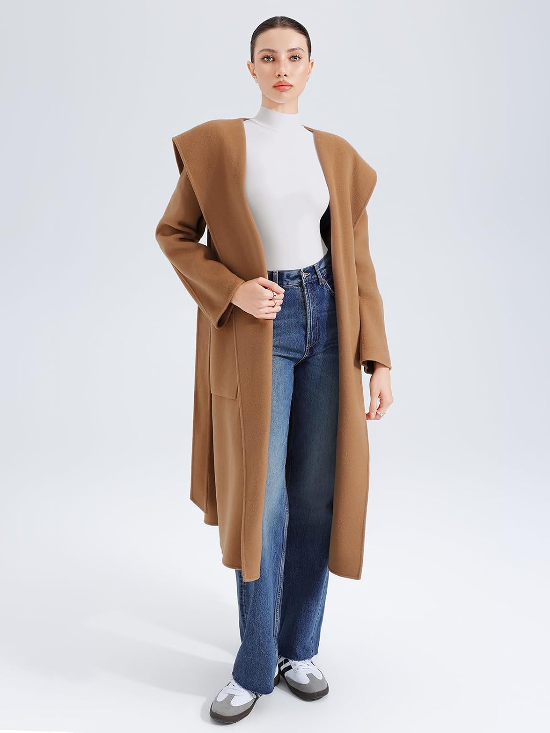 Detalle 2 de REORIA Women's Turtleneck Bodysuit, Double-Lined Slim-Fit Long Sleeve