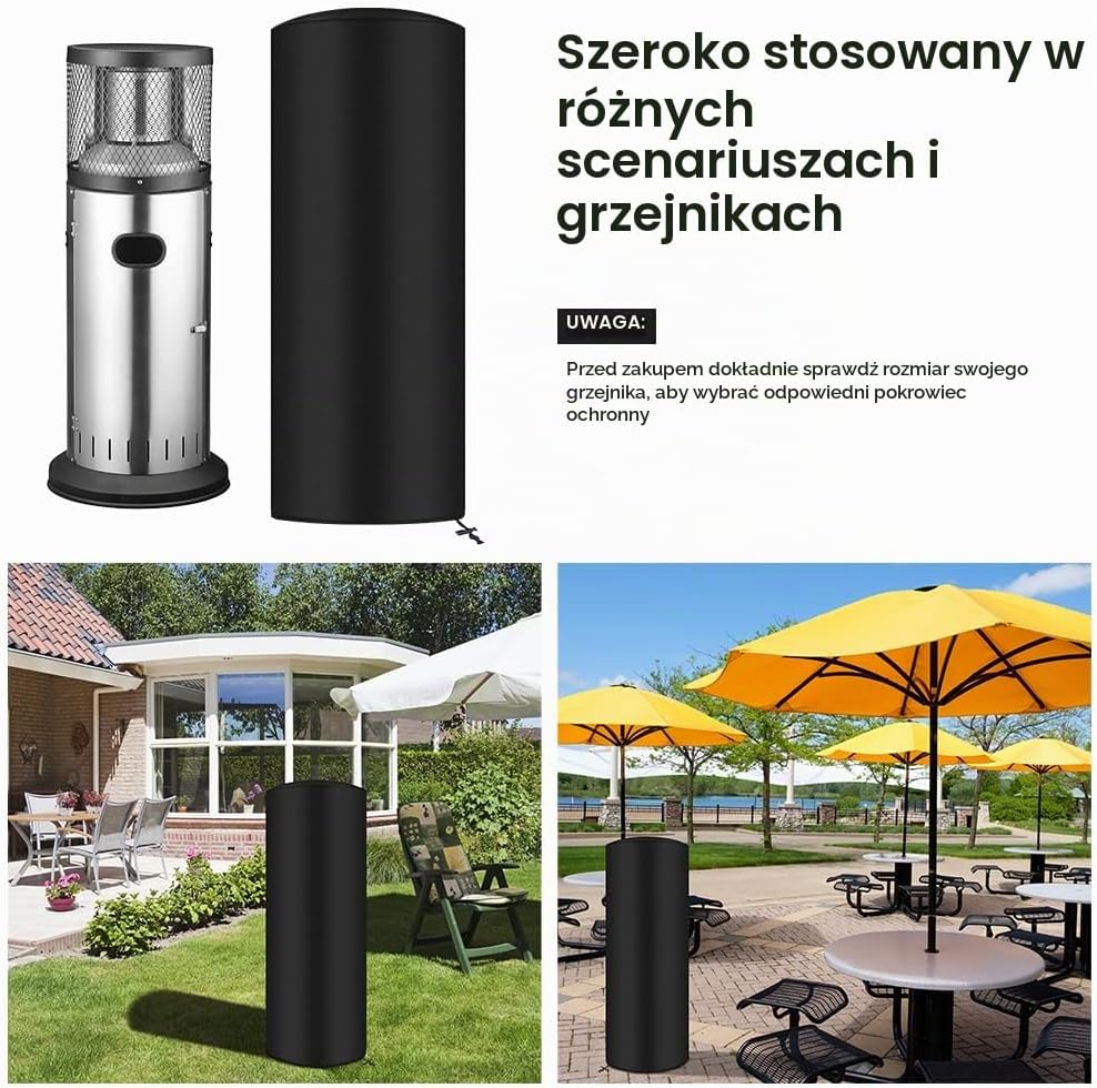 Detalle 1 de AOOWU 5077855 – pokrowiec na grzejnik tarasowy 42 × 42 × 96 cm