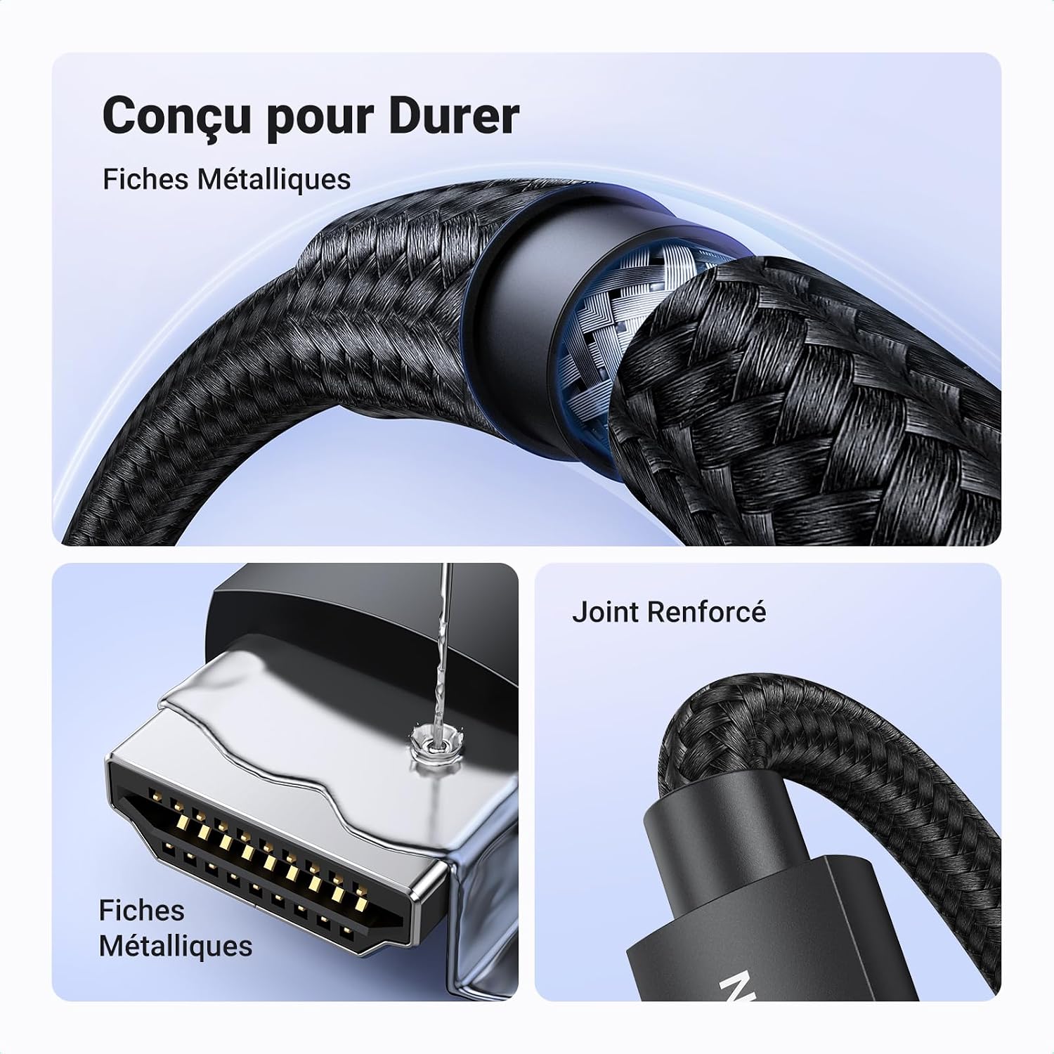 Thumbnail 5 de UGREEN HDMI 2.1-kabel van 5 m, nylon, 8K 60Hz en 4K 120Hz