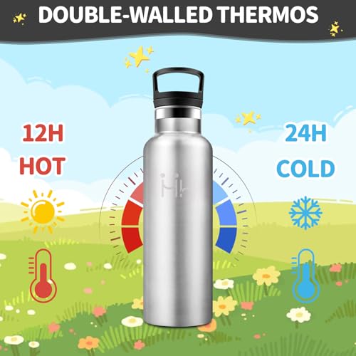 Detalle 2 de HoneyHolly Botella Agua 500 ml acero 18/8 para niños 🥤