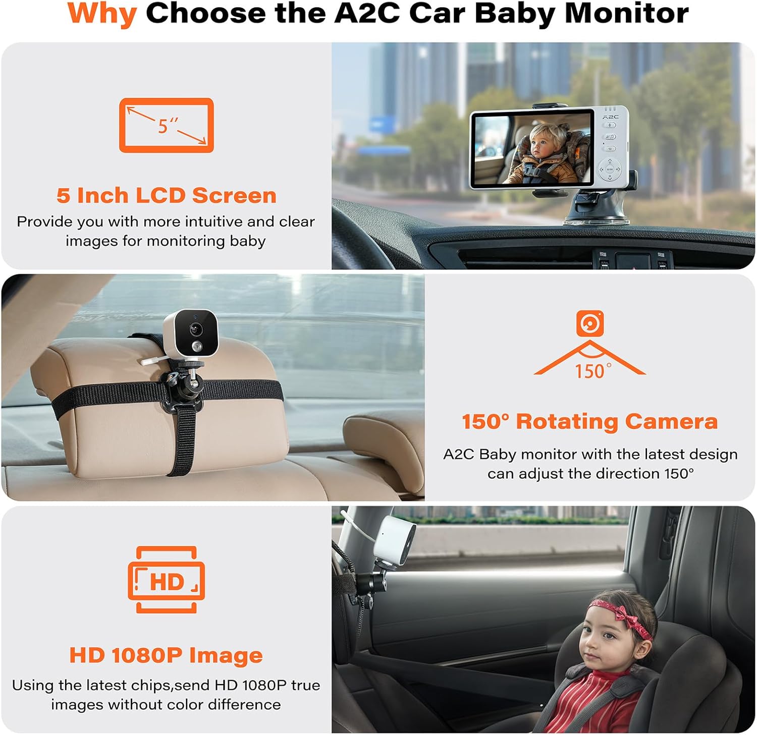 Thumbnail 6 de APPS2Car Baby Monitor 1080P 5" display