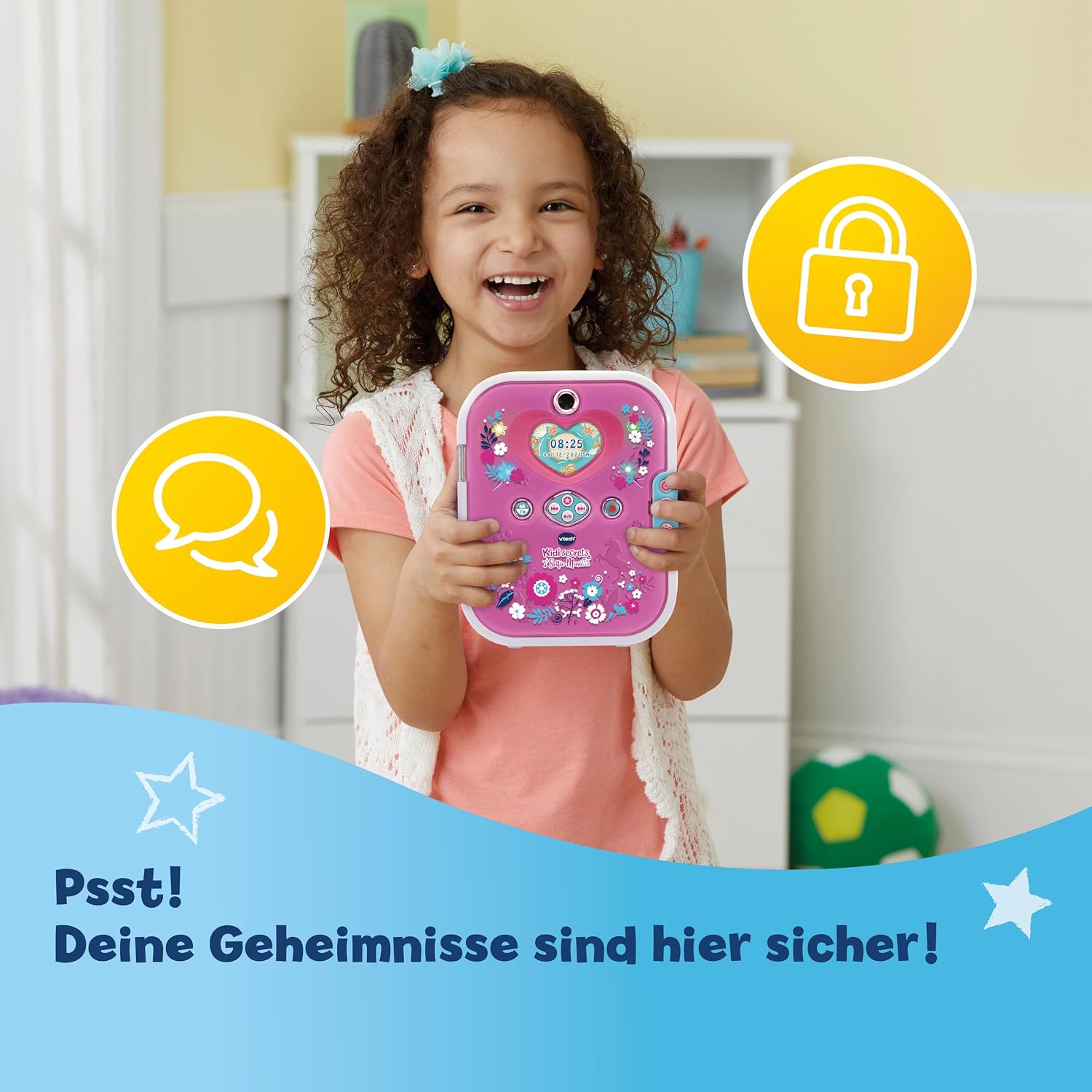 Detalle de VTech Kidisecrets Selfie Music 2.0 – Kindertagebuch mit 2 Kameras