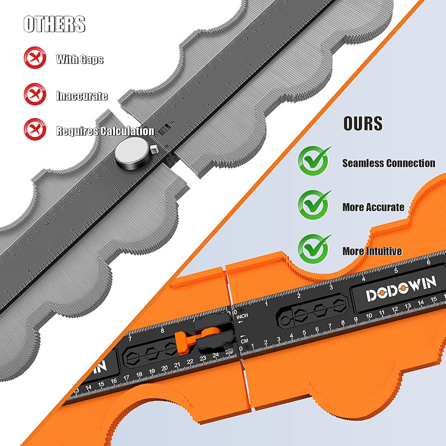 Thumbnail 5 de DODOWIN 20 Inch Contour Gauge Profile Tool with Unlimited Connection