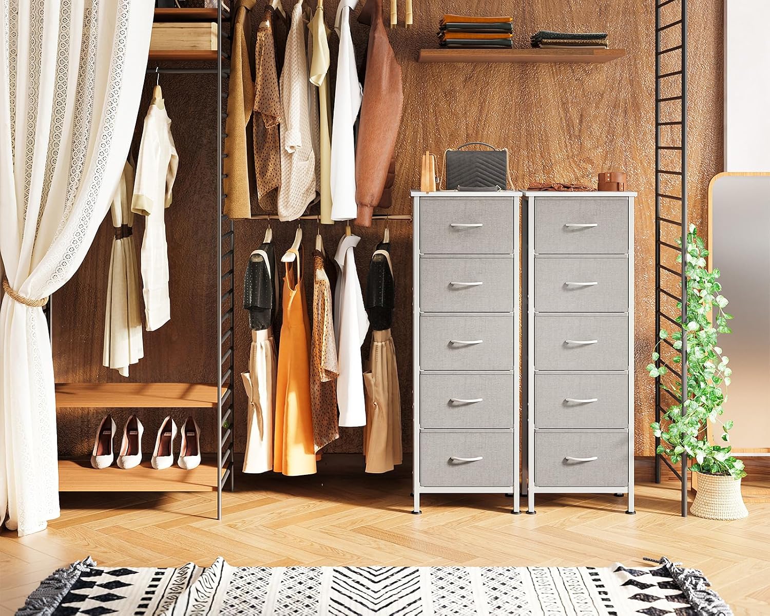 Detalle 2 de Coleshome Cassettiera 40x30x120 cm grigio chiaro