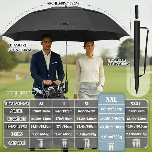 Thumbnail 6 de ZOMAKE parapluie de golf 172 cm