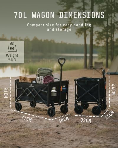 Thumbnail 6 de Voyager Lightweight 70L Camping Wagon with All-Terrain Wheels