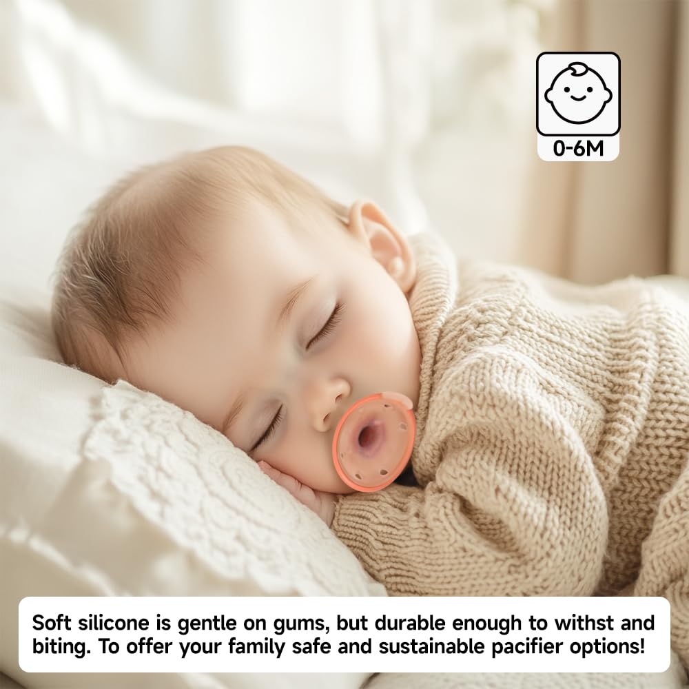 Detalle 2 de Garkoko Breast-Like Baby Pacifiers, 5-Pack, One-Piece Silicone, 0–6 Months