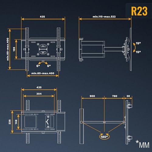 Thumbnail 5 de RICOO R23-S Soporte TV Pared 31-65" Inclinable y Giratorio 🖥️