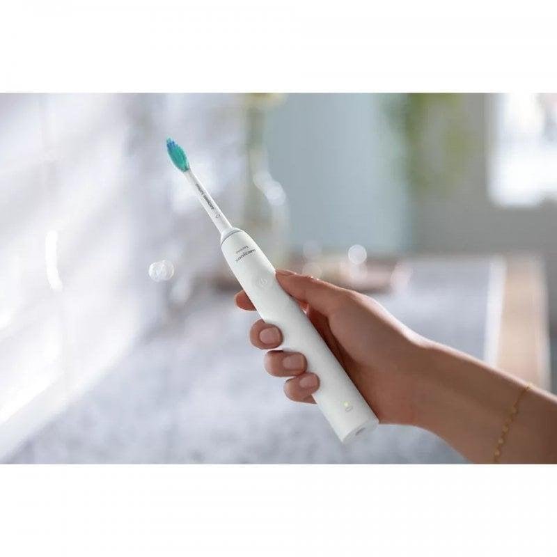 Detalle de Philips Sonicare 2100 cepillo de dientes eléctrico blanco (limpieza sónica y temporizador)
