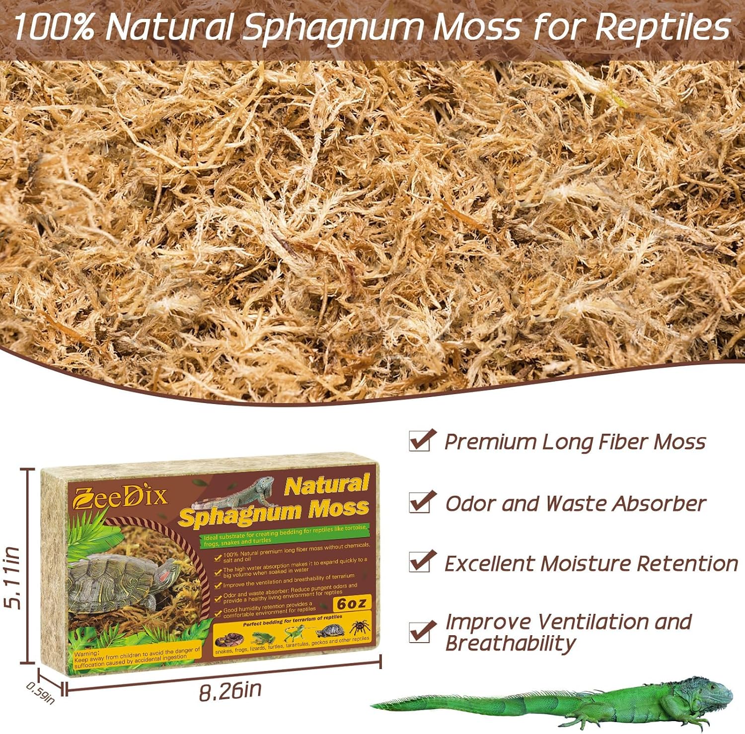 Detalle 2 de Sphagnum Moos für Terrarium, 170 g