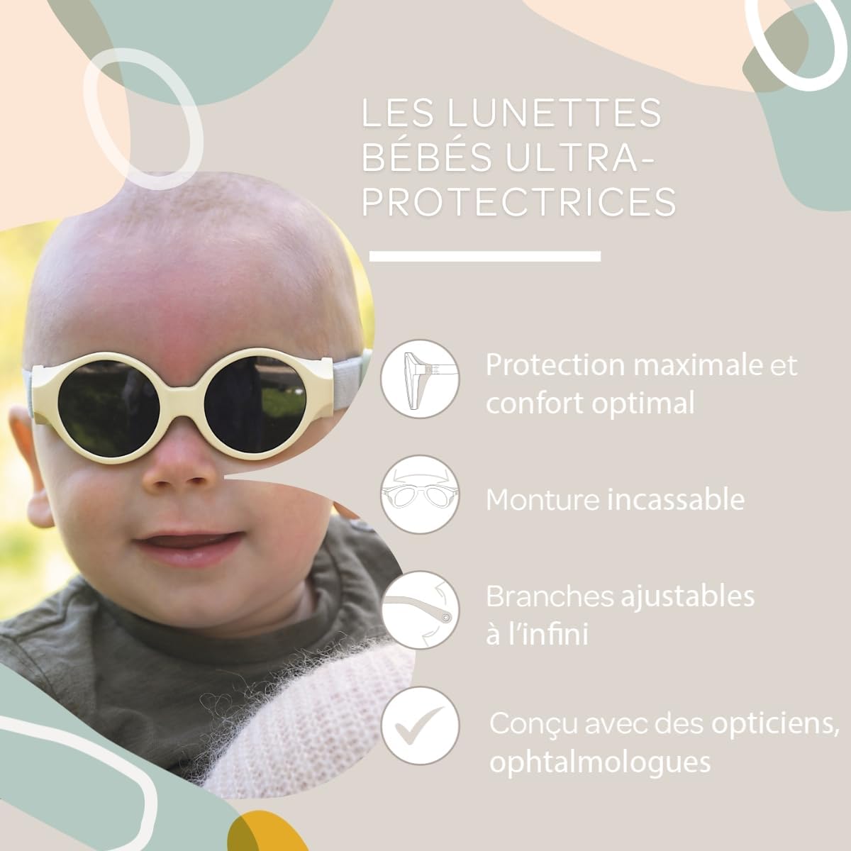 Detalle de BĂABA Lunettes de soleil 0-9 mois đ¶