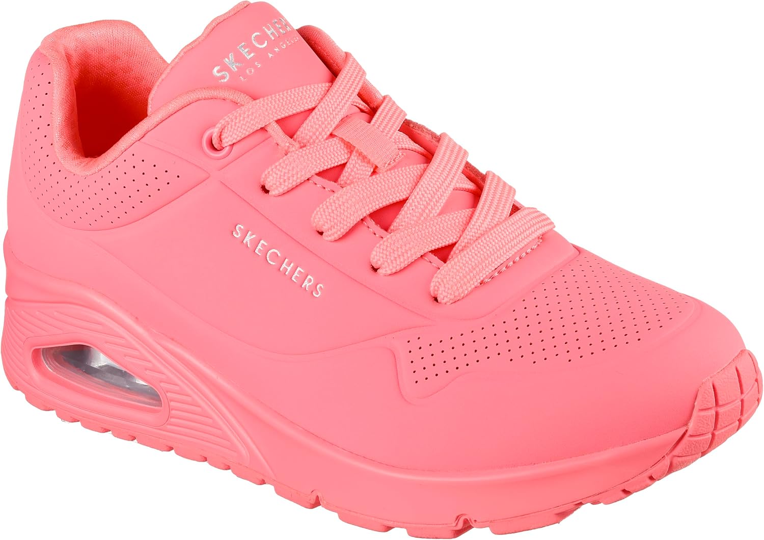 Thumbnail 3 de Skechers Damen Uno Stand On Air Trainers – Coral Durabuck/ Mesh, 39 EU