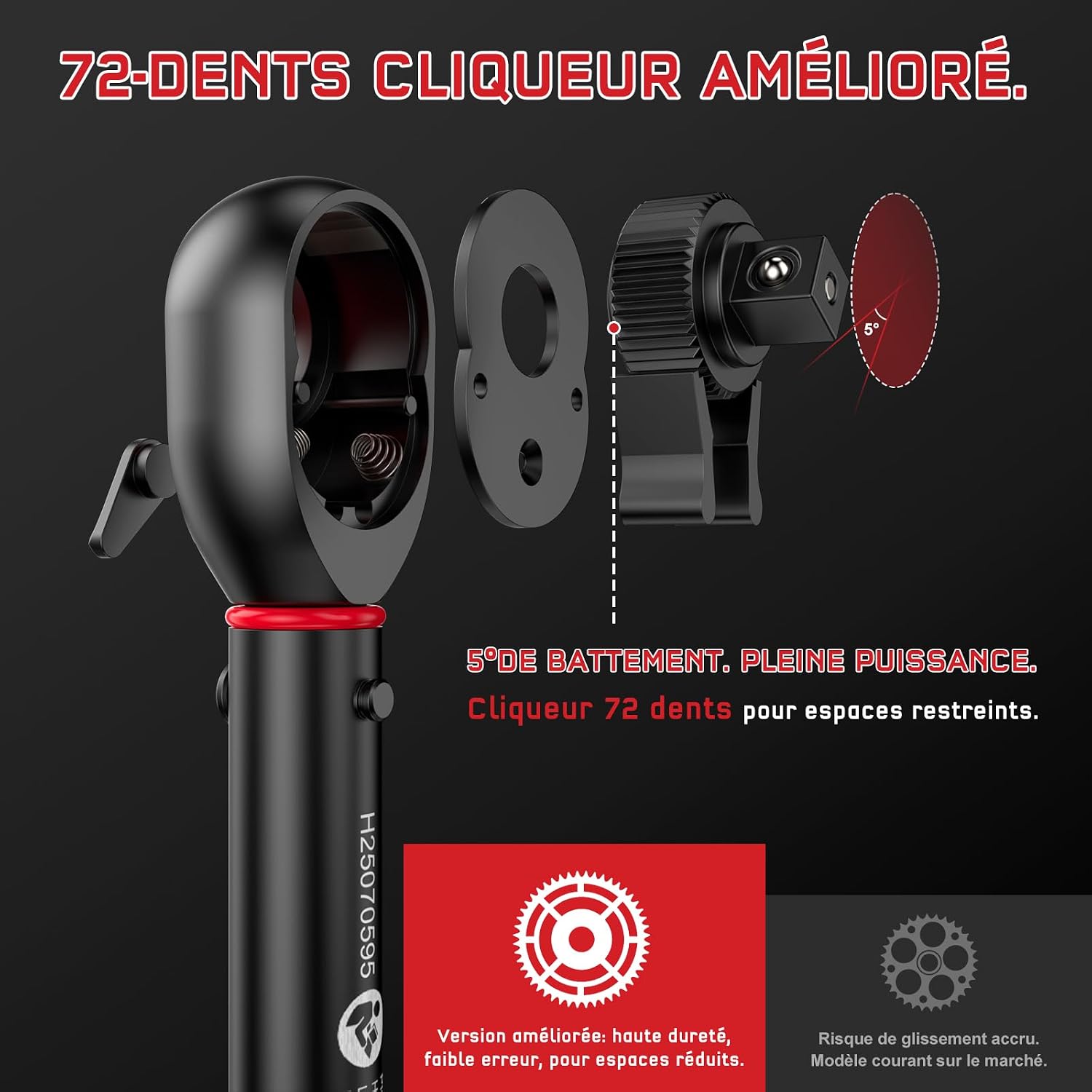 Thumbnail 4 de Clé dynamométrique HYCHIKA 1/2" 40-220 Nm ⚙