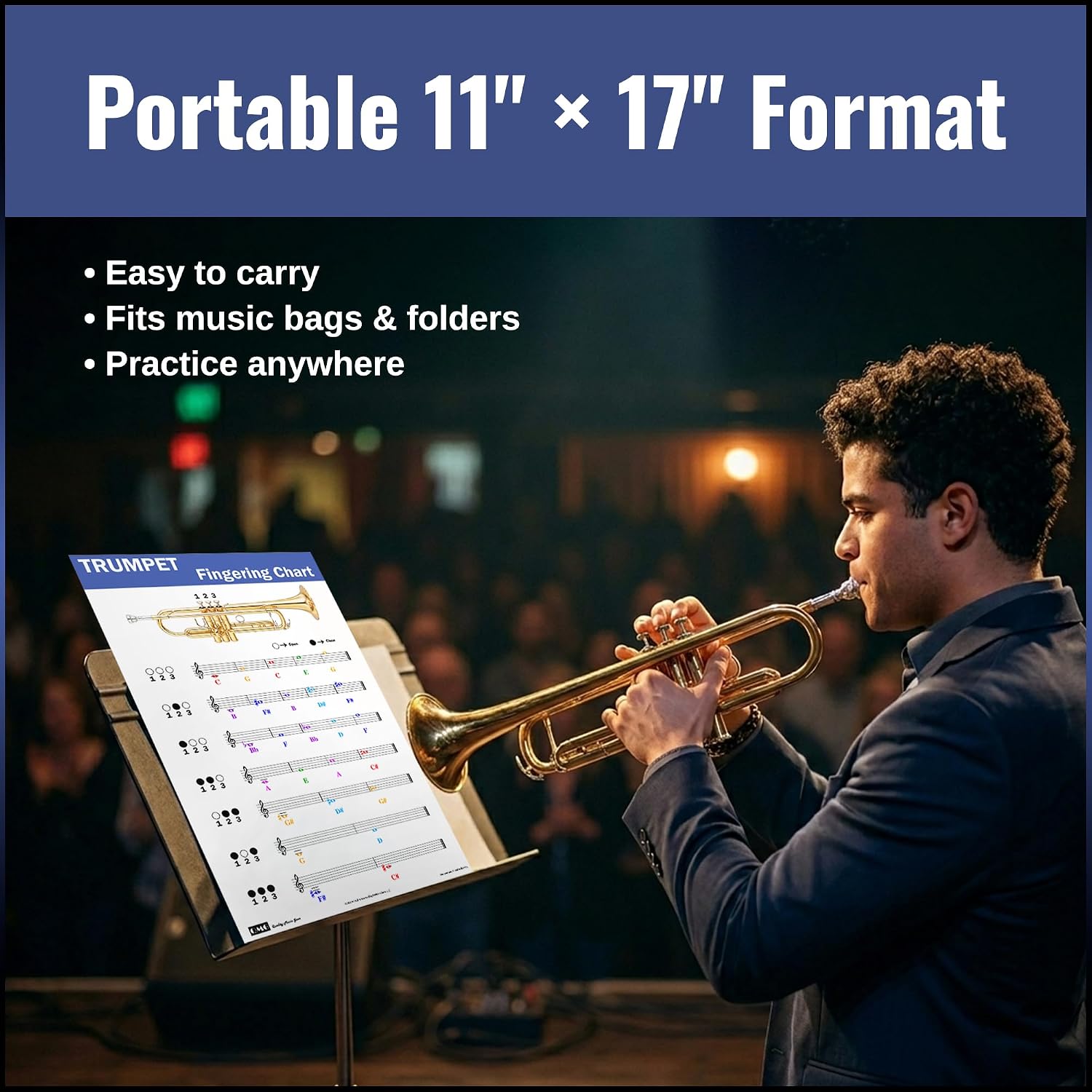 Thumbnail 2 de QMG Trumpet Fingering Chart 11 × 17-inch