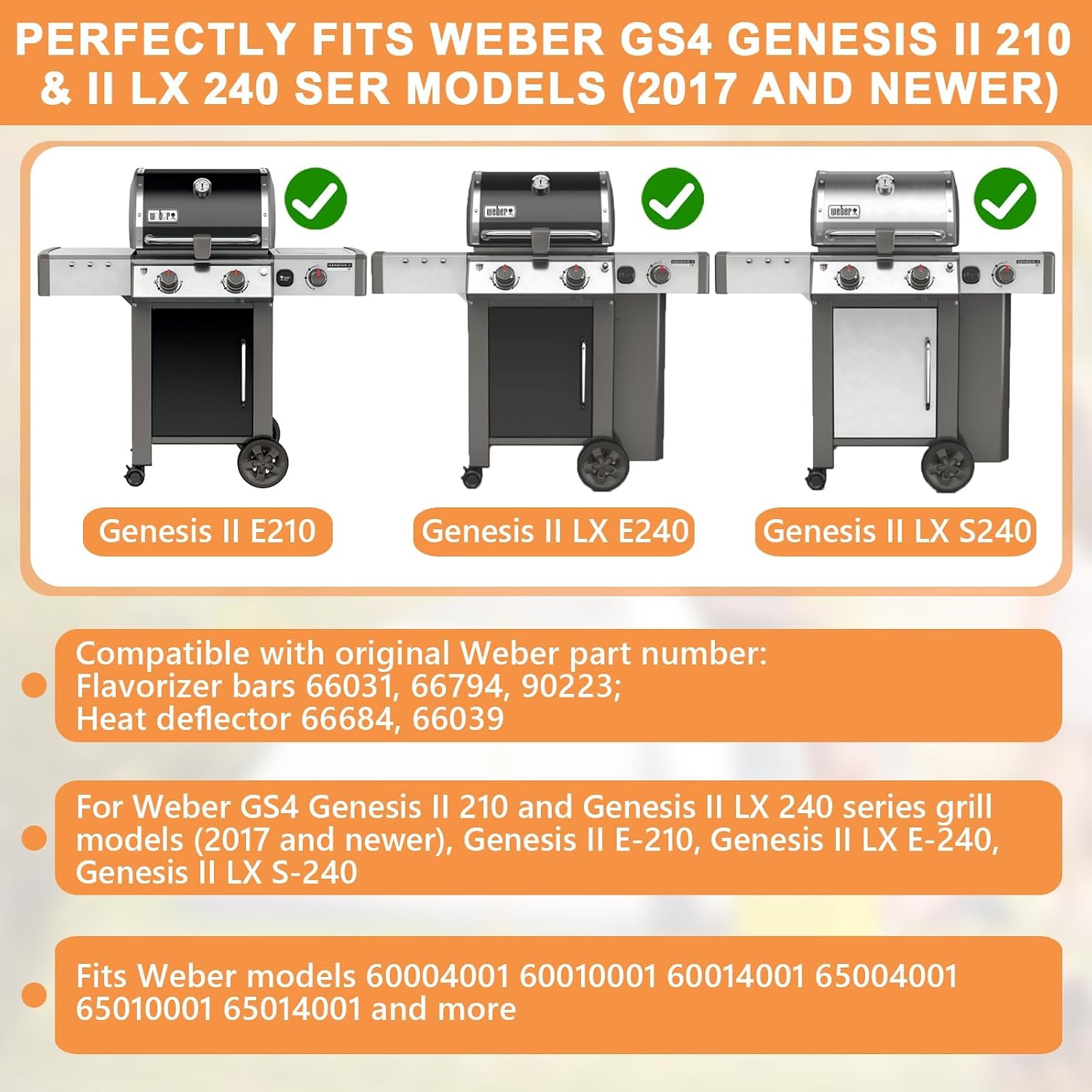 Detalle 2 de Genesis II grill replacement parts, porcelain-enameled steel